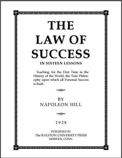 Napoleon Hill The Law Of Success PDF